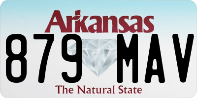 AR license plate 879MAV