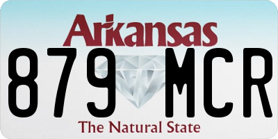 AR license plate 879MCR