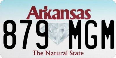 AR license plate 879MGM