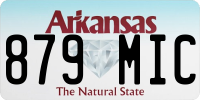 AR license plate 879MIC