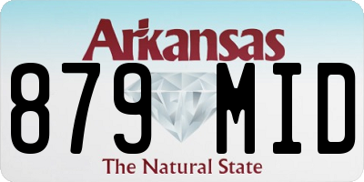 AR license plate 879MID