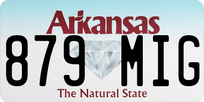 AR license plate 879MIG