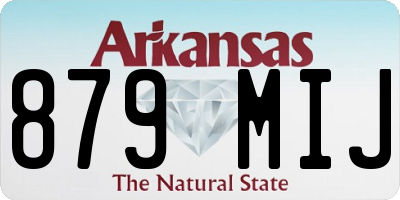 AR license plate 879MIJ