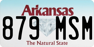 AR license plate 879MSM