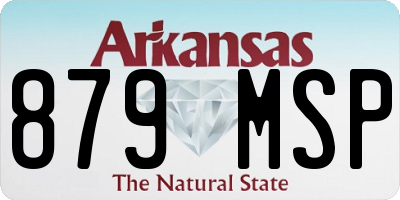 AR license plate 879MSP