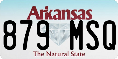 AR license plate 879MSQ