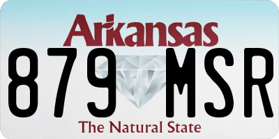 AR license plate 879MSR