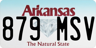 AR license plate 879MSV