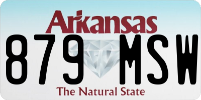 AR license plate 879MSW