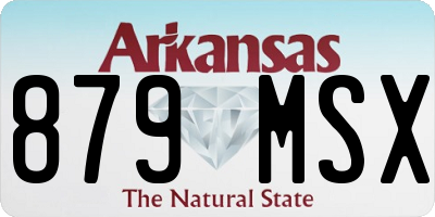 AR license plate 879MSX
