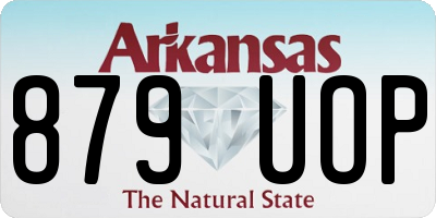 AR license plate 879UOP