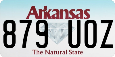 AR license plate 879UOZ