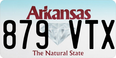 AR license plate 879VTX