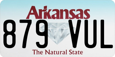AR license plate 879VUL
