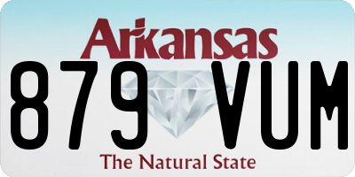 AR license plate 879VUM