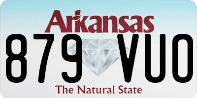 AR license plate 879VUO