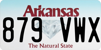 AR license plate 879VWX