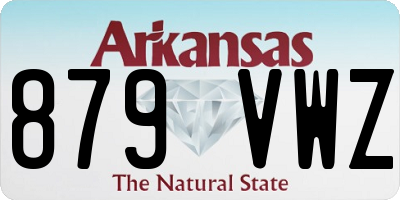 AR license plate 879VWZ