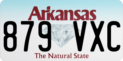 AR license plate 879VXC