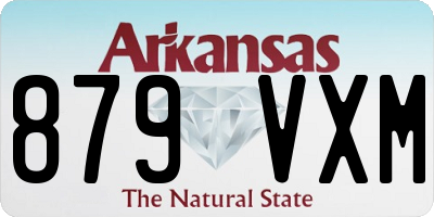 AR license plate 879VXM
