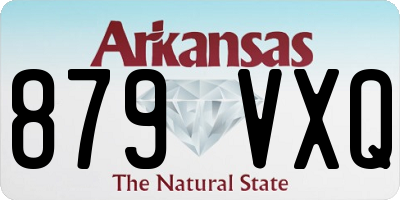 AR license plate 879VXQ