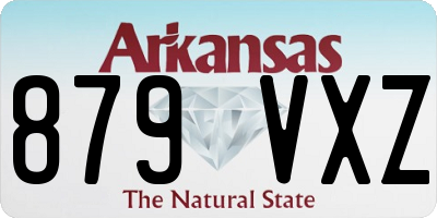 AR license plate 879VXZ
