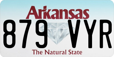 AR license plate 879VYR