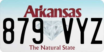 AR license plate 879VYZ