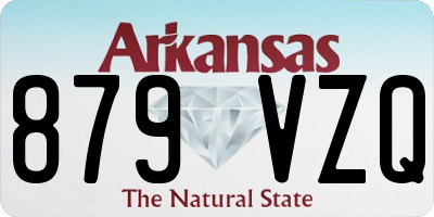 AR license plate 879VZQ