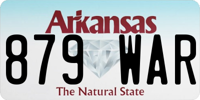 AR license plate 879WAR
