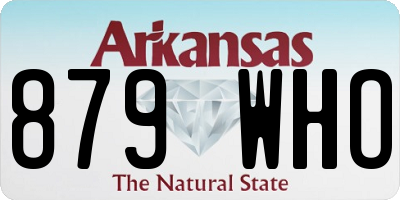 AR license plate 879WHO