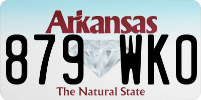 AR license plate 879WKO