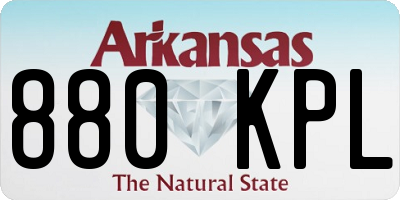 AR license plate 880KPL