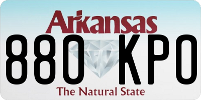 AR license plate 880KPO