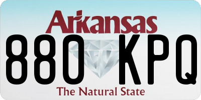 AR license plate 880KPQ