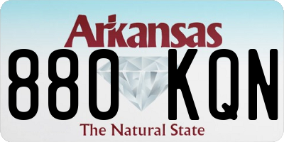 AR license plate 880KQN