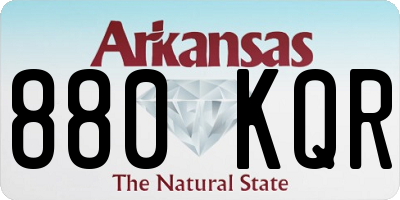 AR license plate 880KQR