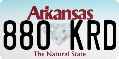 AR license plate 880KRD