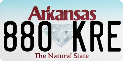 AR license plate 880KRE