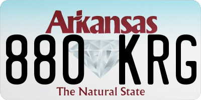 AR license plate 880KRG