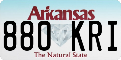 AR license plate 880KRI
