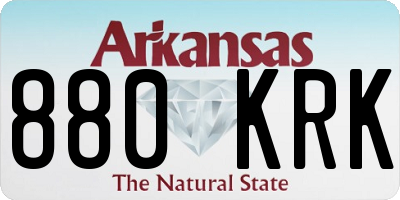 AR license plate 880KRK