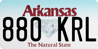 AR license plate 880KRL