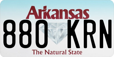 AR license plate 880KRN