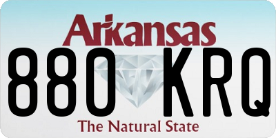 AR license plate 880KRQ