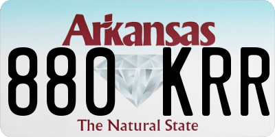 AR license plate 880KRR