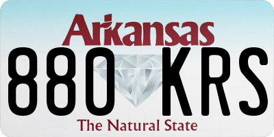 AR license plate 880KRS