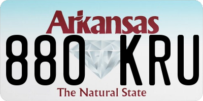 AR license plate 880KRU