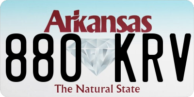 AR license plate 880KRV