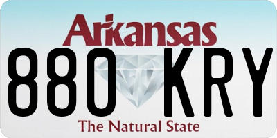 AR license plate 880KRY